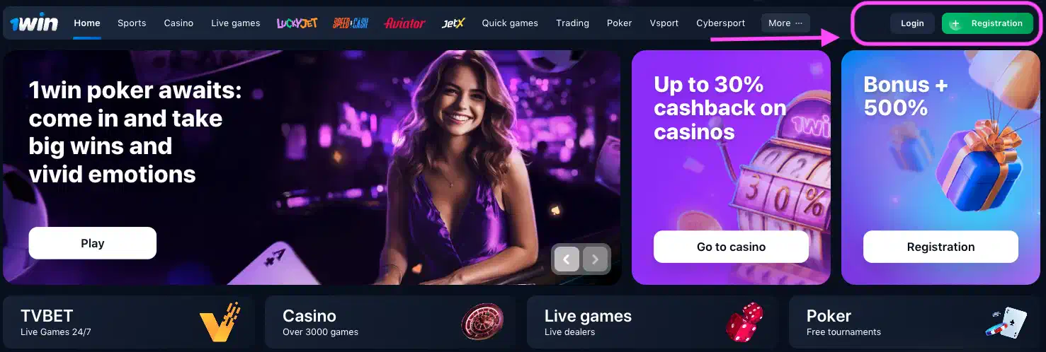 official site casino 1win BD